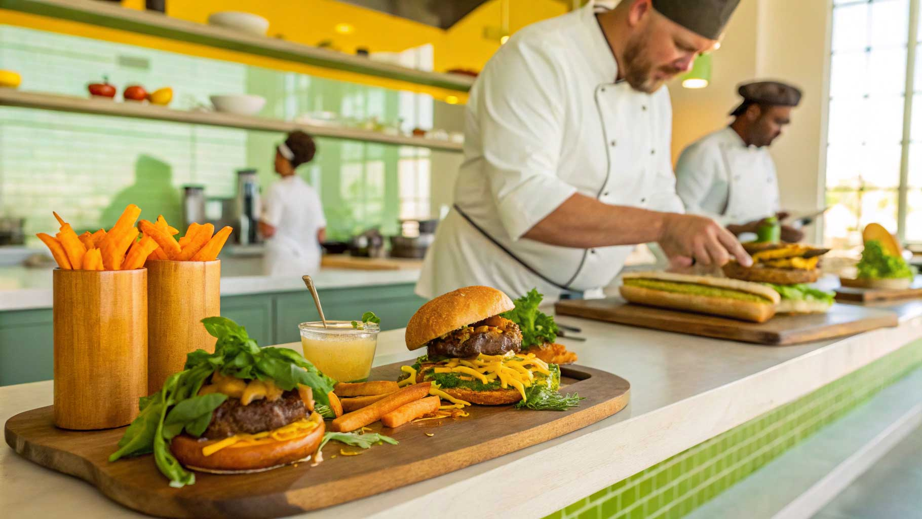 LTO food in bright modern restaurant